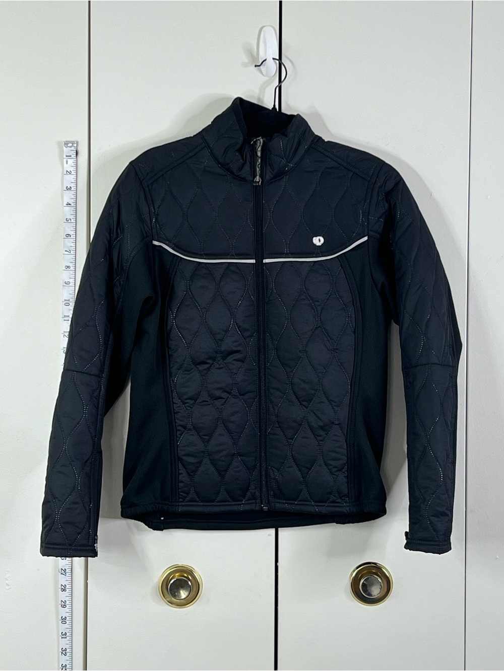 Pearl Izumi Women’s M Black Quilted Full Zip Cycling Jacket Reflective